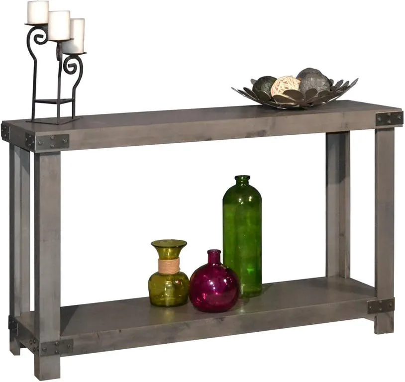 INDUSTRIAL SMOKEY GREY SOFA TABLE