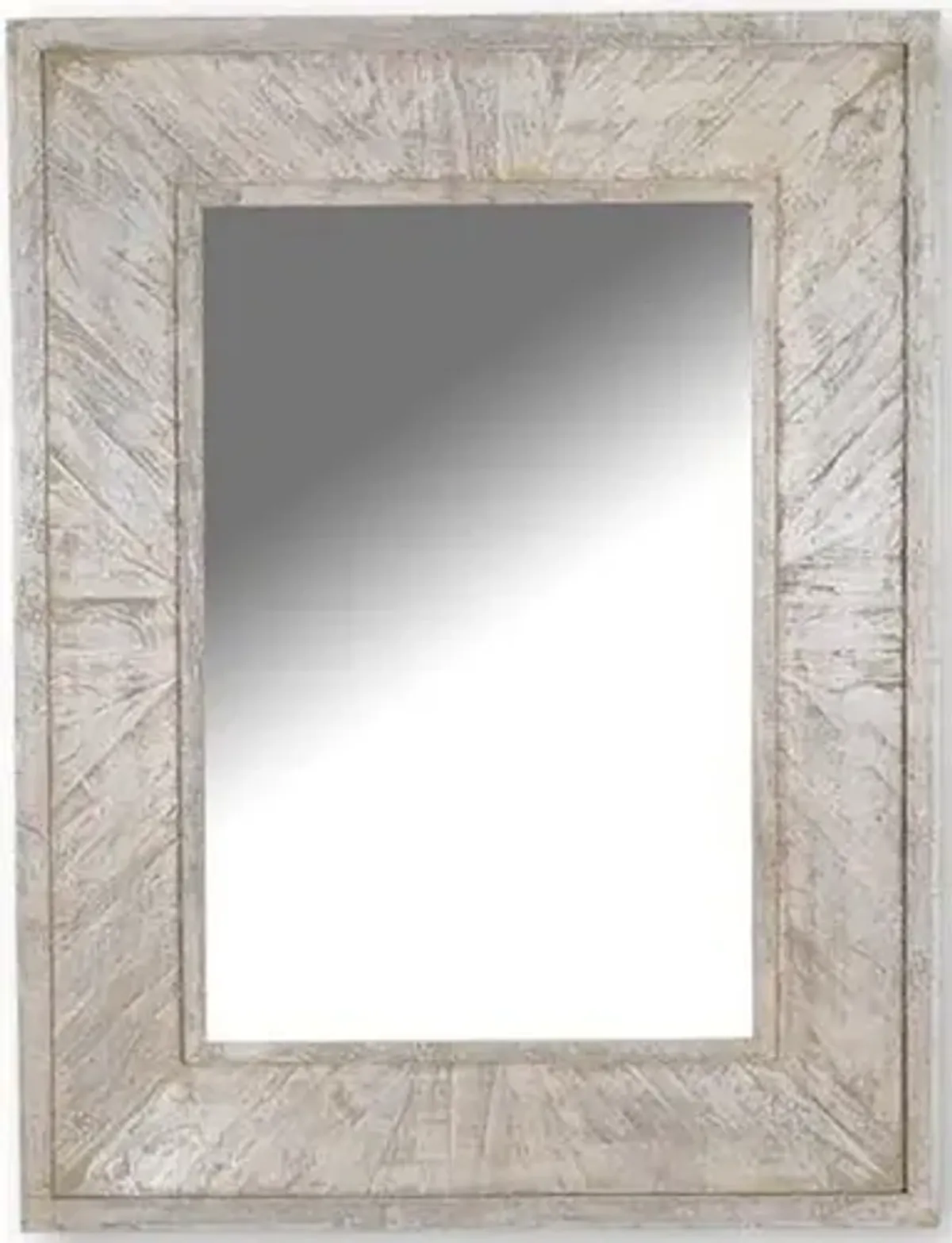 Parker House Crossings Monaco Collection Wall Mirror in Weathered Blanc Color