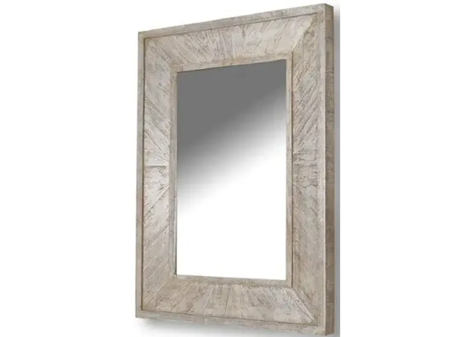 Parker House Crossings Monaco Collection Wall Mirror in Weathered Blanc Color