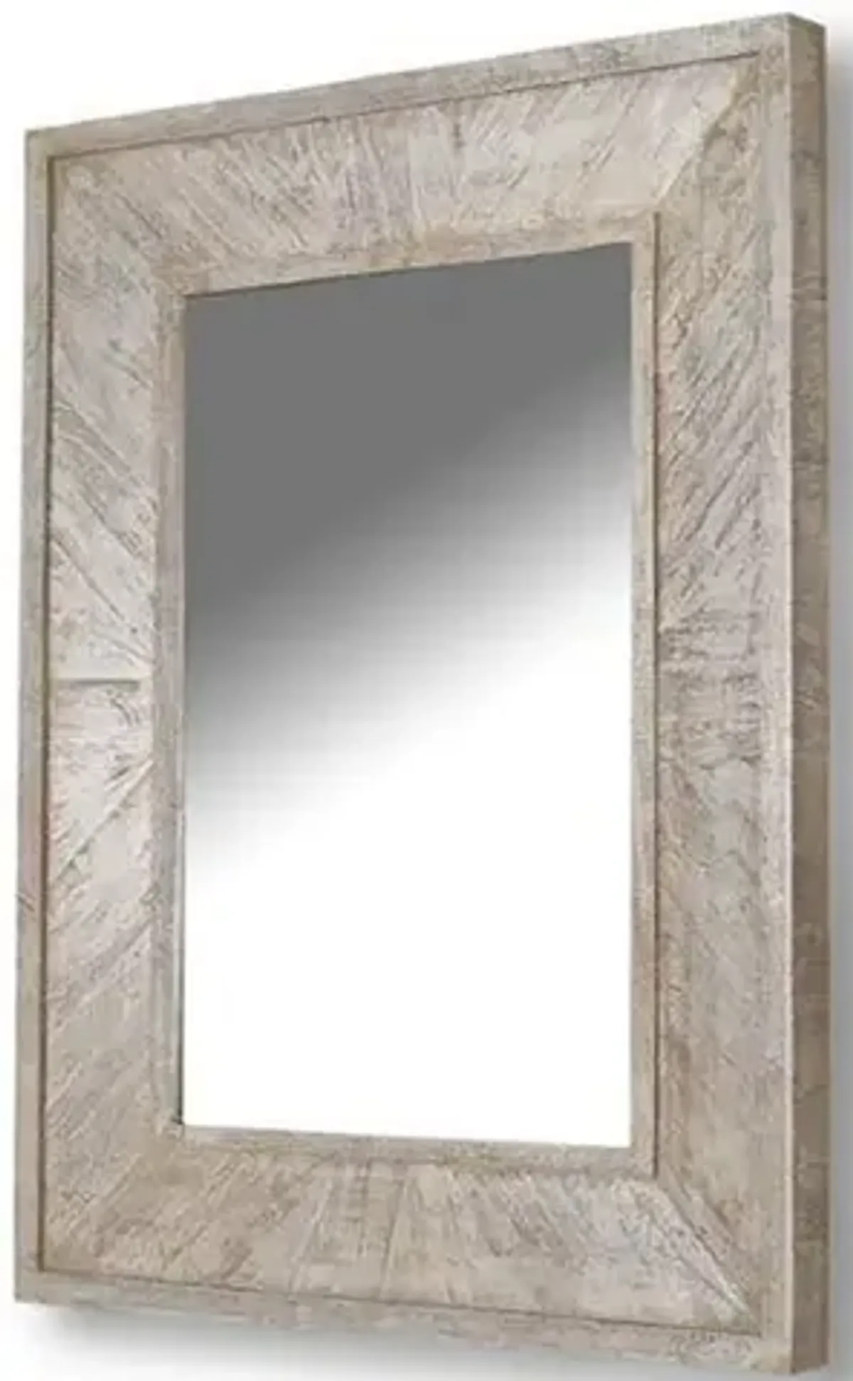 Parker House Crossings Monaco Collection Wall Mirror in Weathered Blanc Color