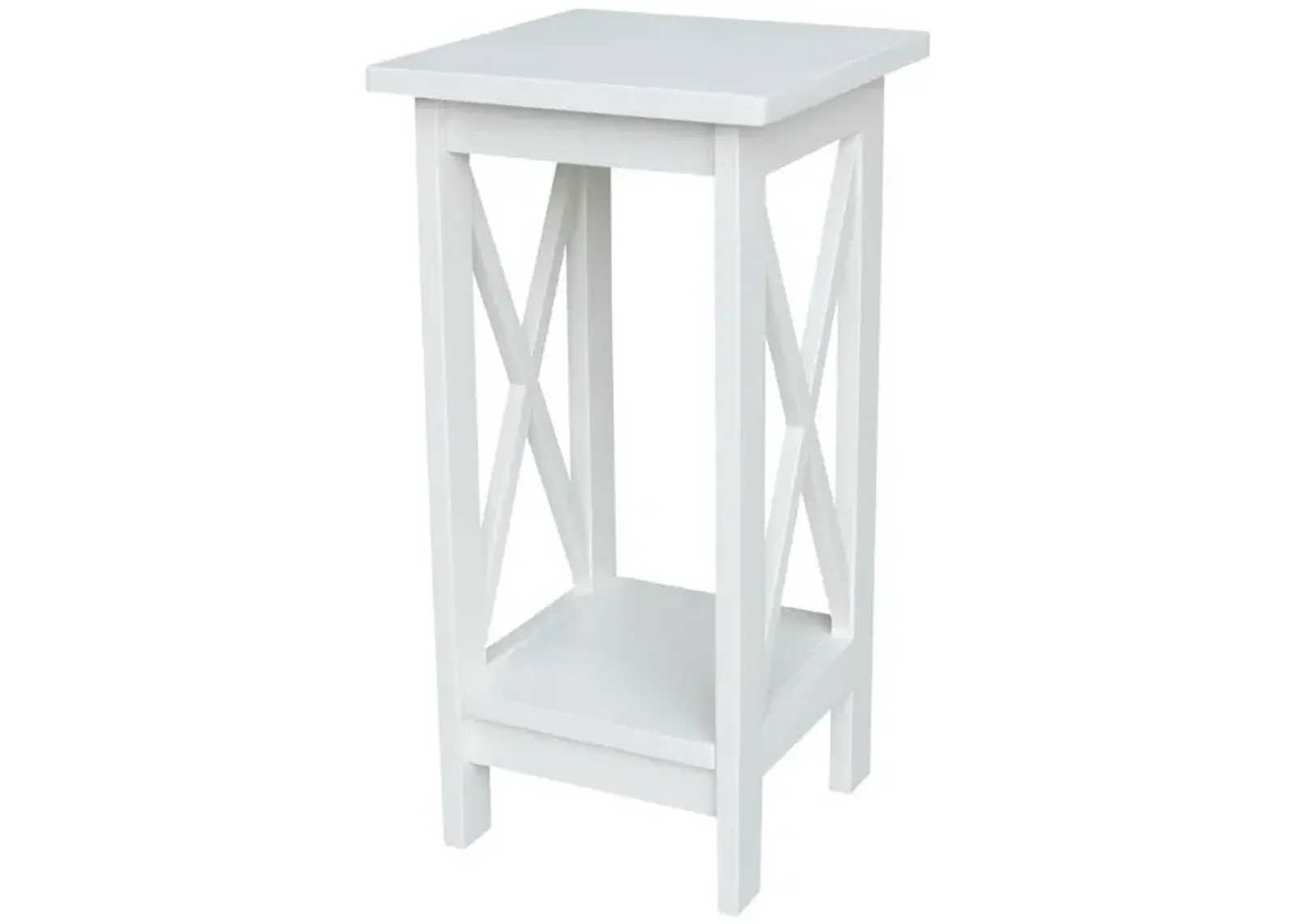 John Thomas 24 Inch X-Side Plant Stand in White