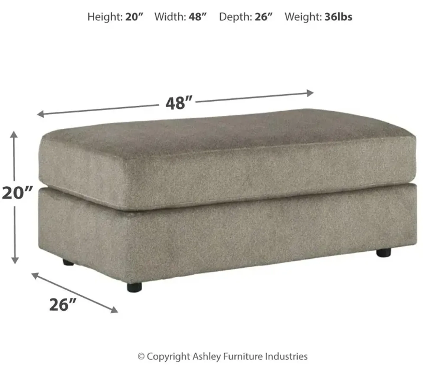 Ashley Soletren Ash Oversized Accent Ottoman