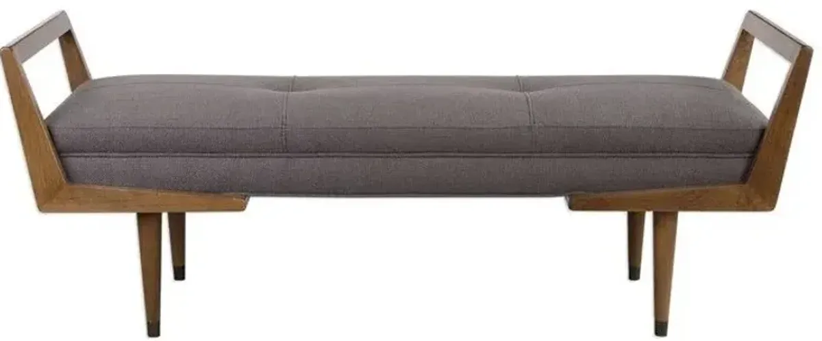 Uttermost Waylon Taupe Gray Bench