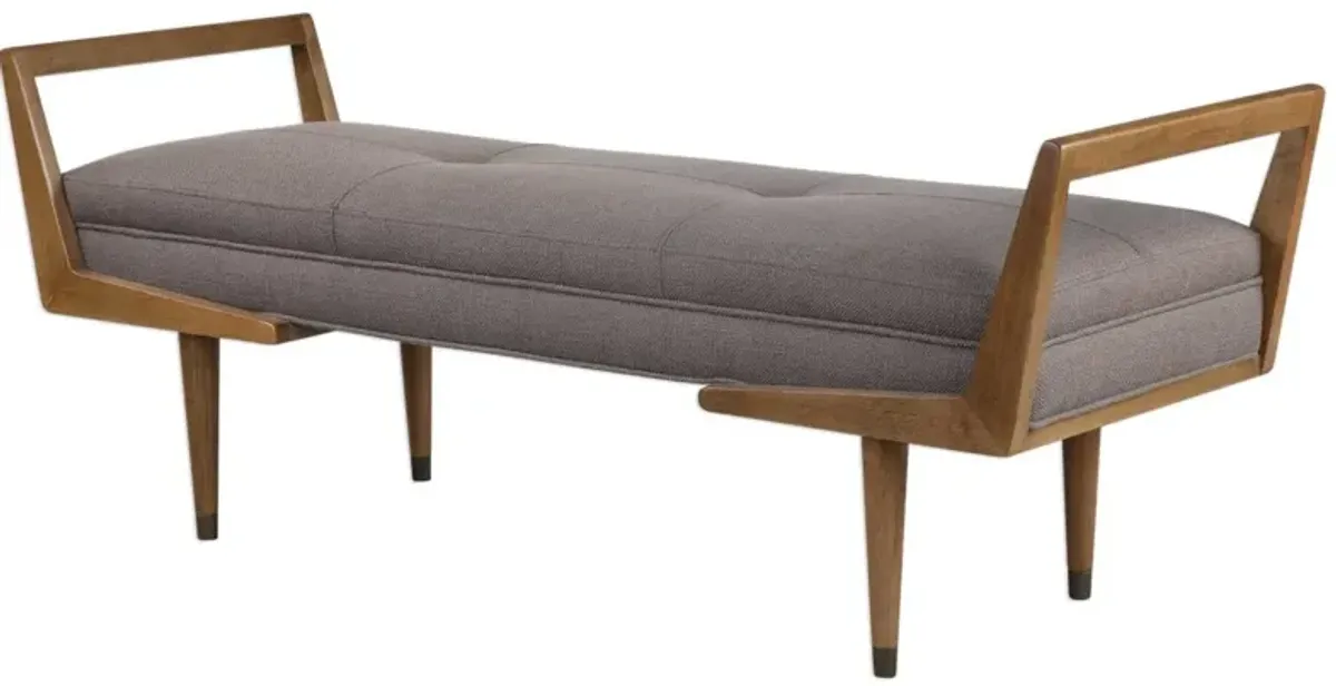 Uttermost Waylon Taupe Gray Bench