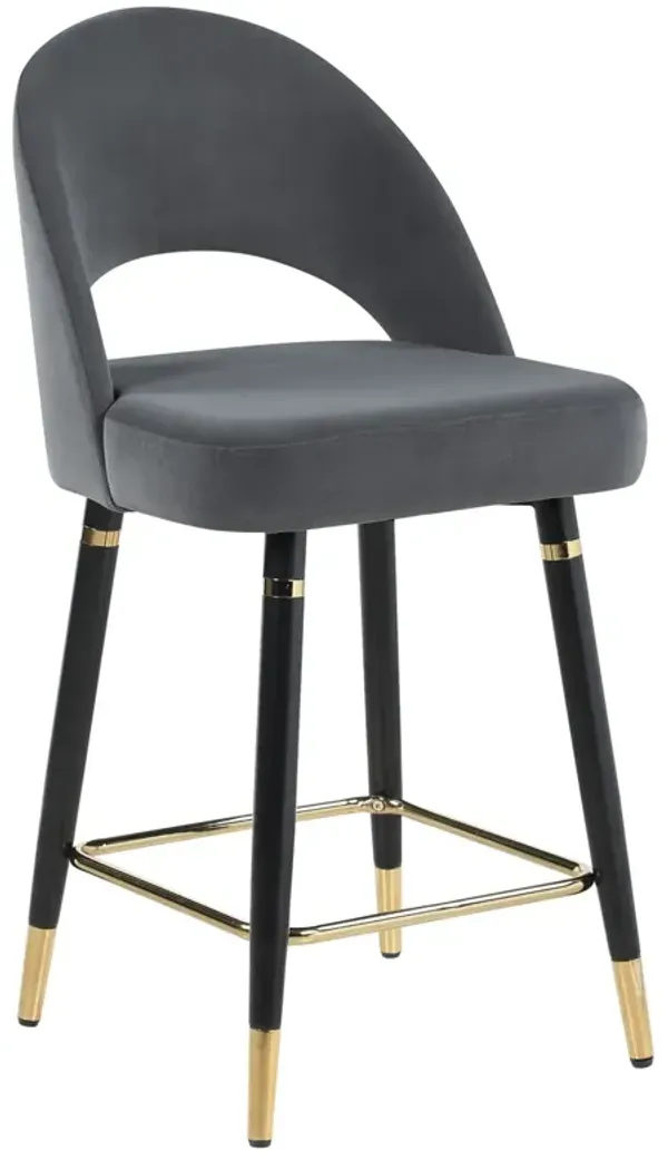Coaster Lindsey Velvet Upholstered Counter Chair Grey