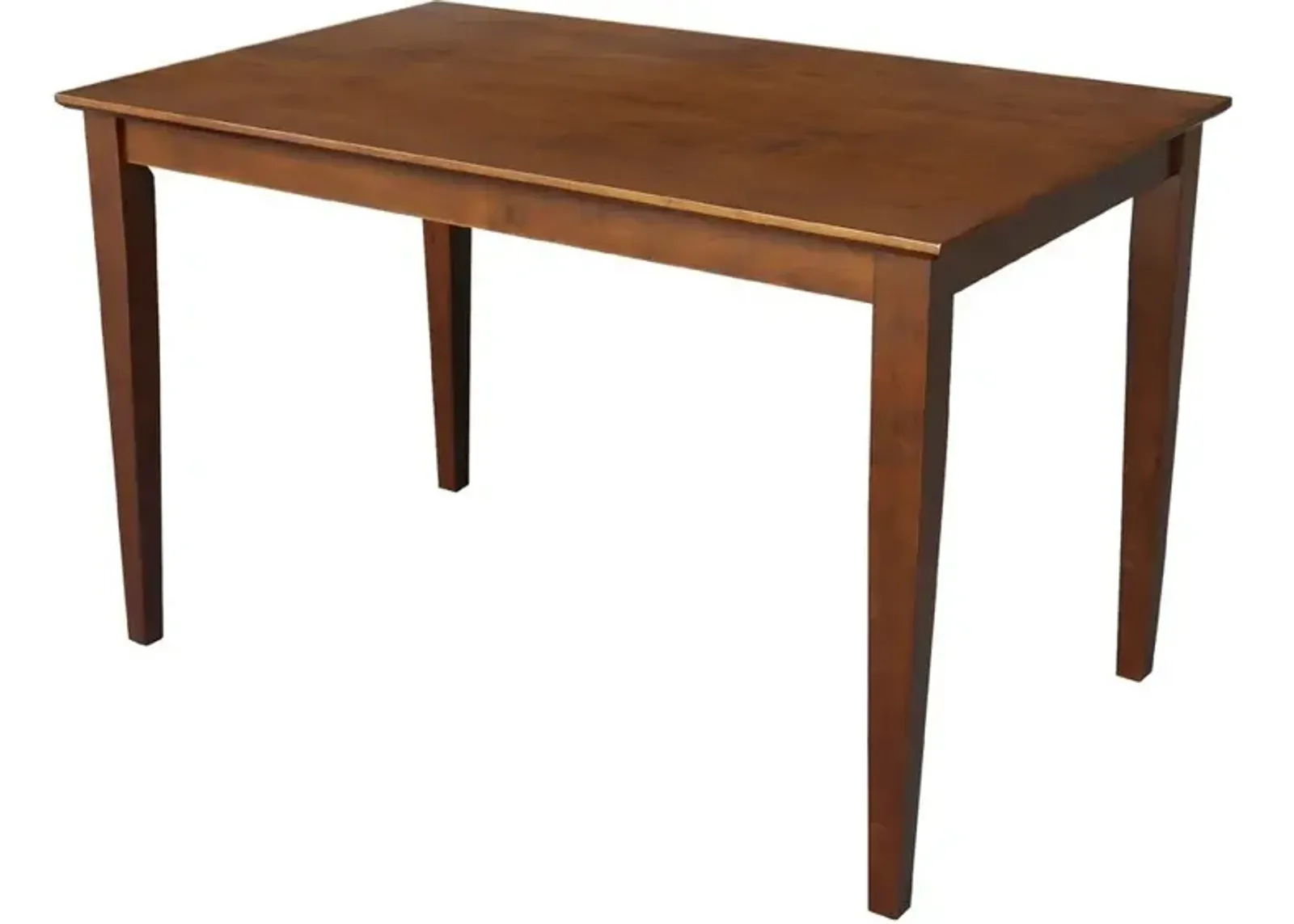 John Thomas Dining Essentials 30 Inch X 48 Inch Square Table Top with 30 Inch Shaker Legs in Espresso