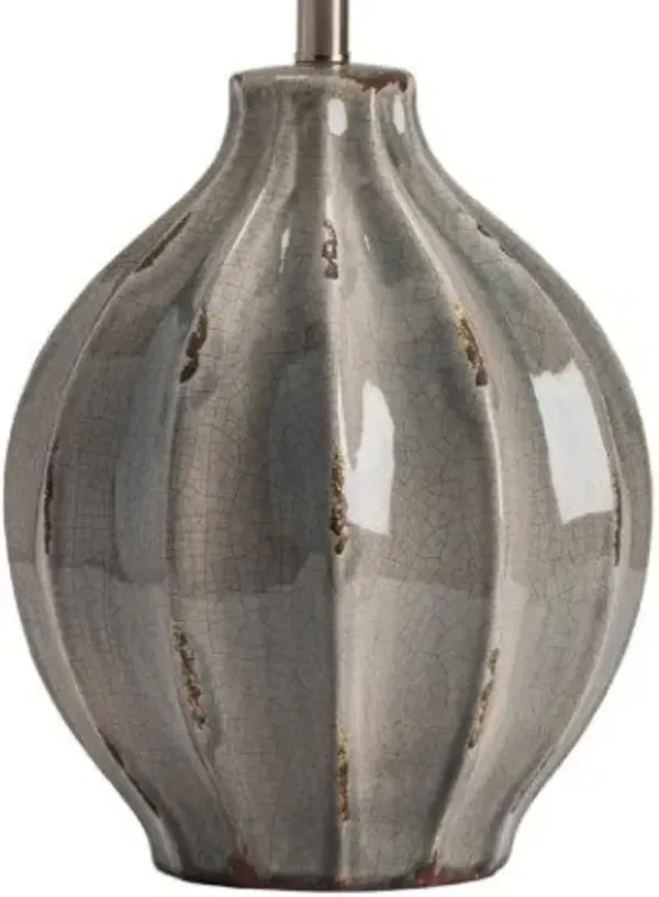 Crestview Perry Gray/White Table Lamp