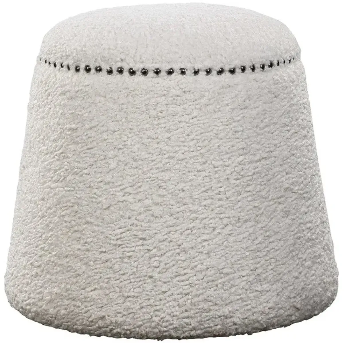 Uttermost Gumdrop White Ottoman