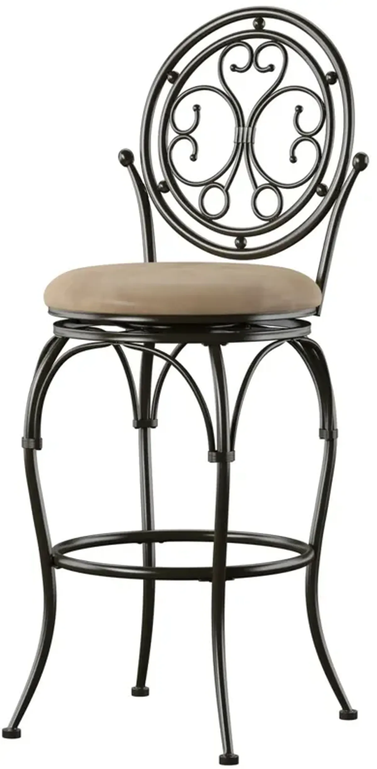 Powell Big & Tall Scroll Circle Back Bar Stool