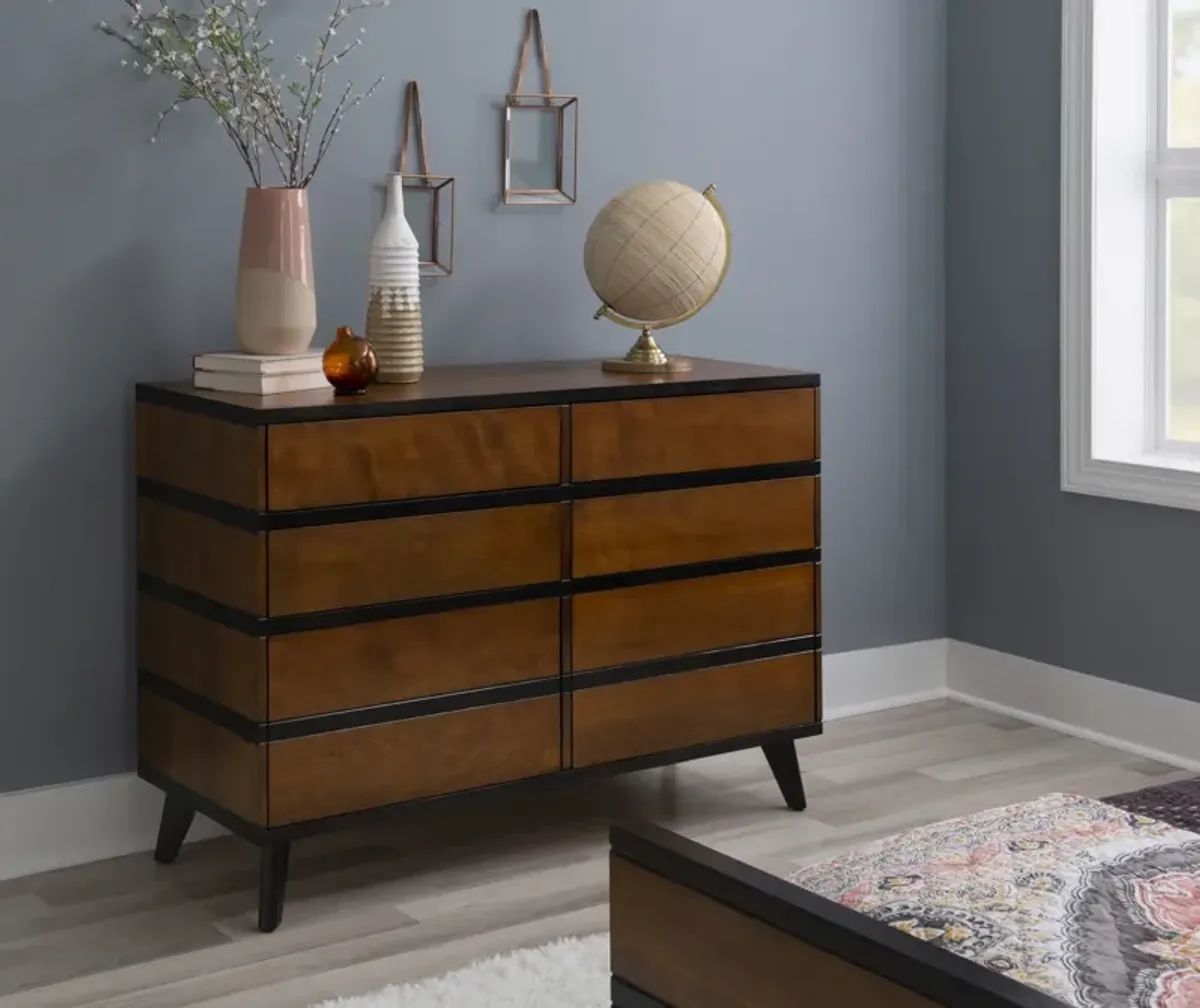 Linon Mid Century 6-Drawer Dresser