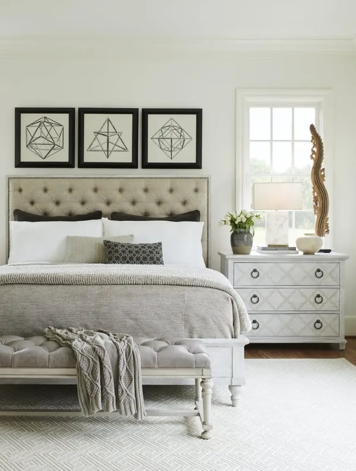 Oyster Bay by Lexington Sag Harbor Tufted Upholstered Bed King