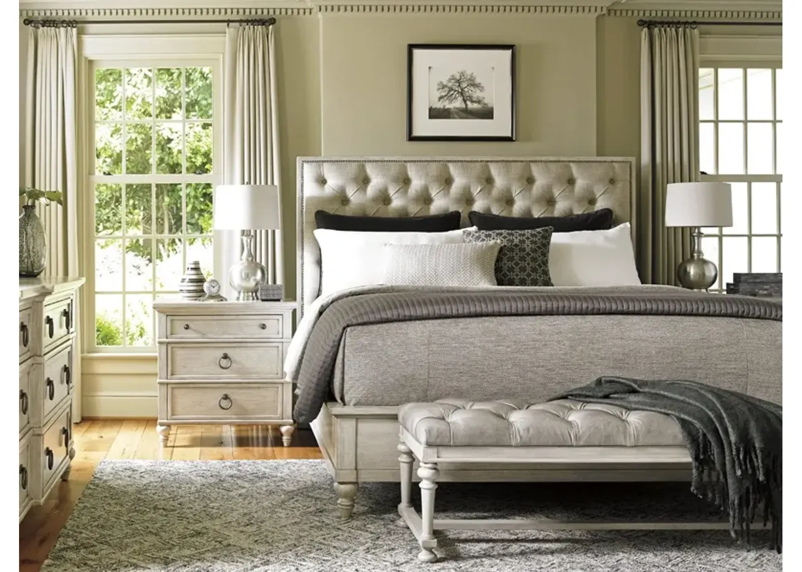 Oyster Bay by Lexington Sag Harbor Tufted Upholstered Bed King