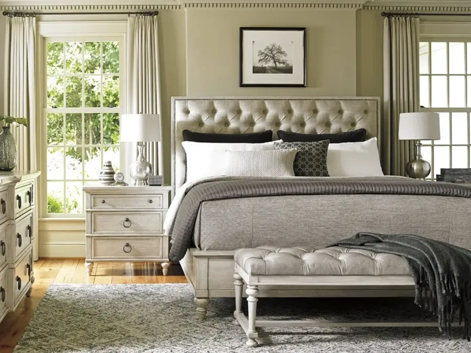 Oyster Bay by Lexington Sag Harbor Tufted Upholstered Bed King