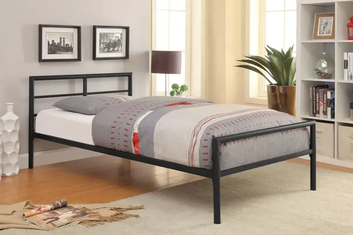 Coaster Fisher Metal Twin Open Frame Bed Gunmetal