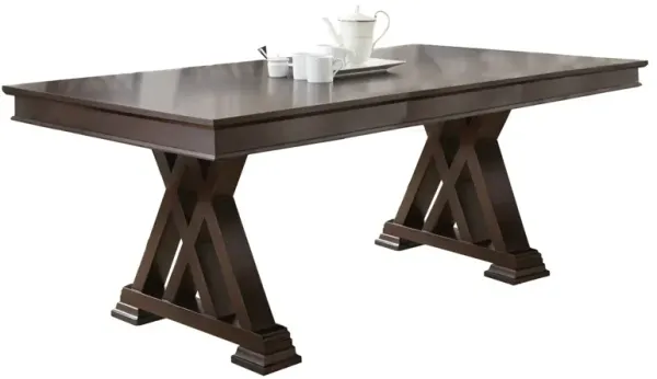 Steve Silver Adrian Dining Table With 18-Inch Leaf In Brown