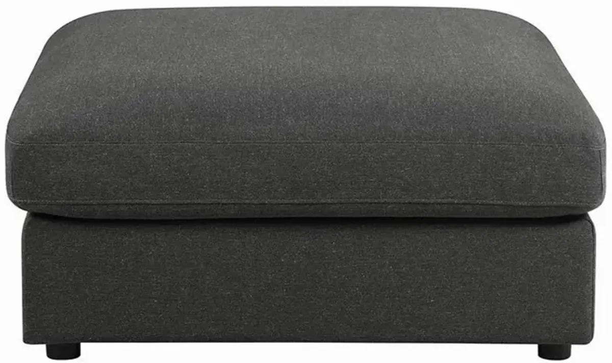 Coaster Serene Square Upholstered Ottoman Charcoal