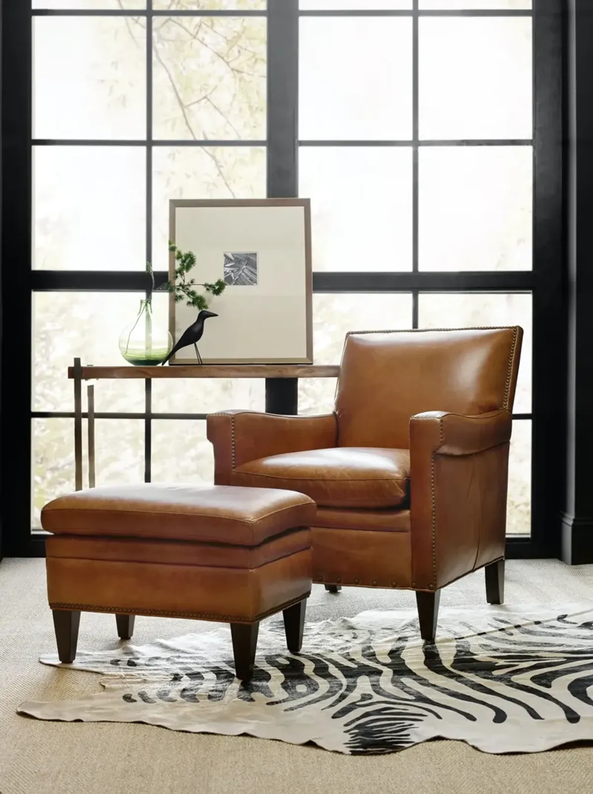 Hooker Furniture Jilian Huntington Morrison Leather Club Chair