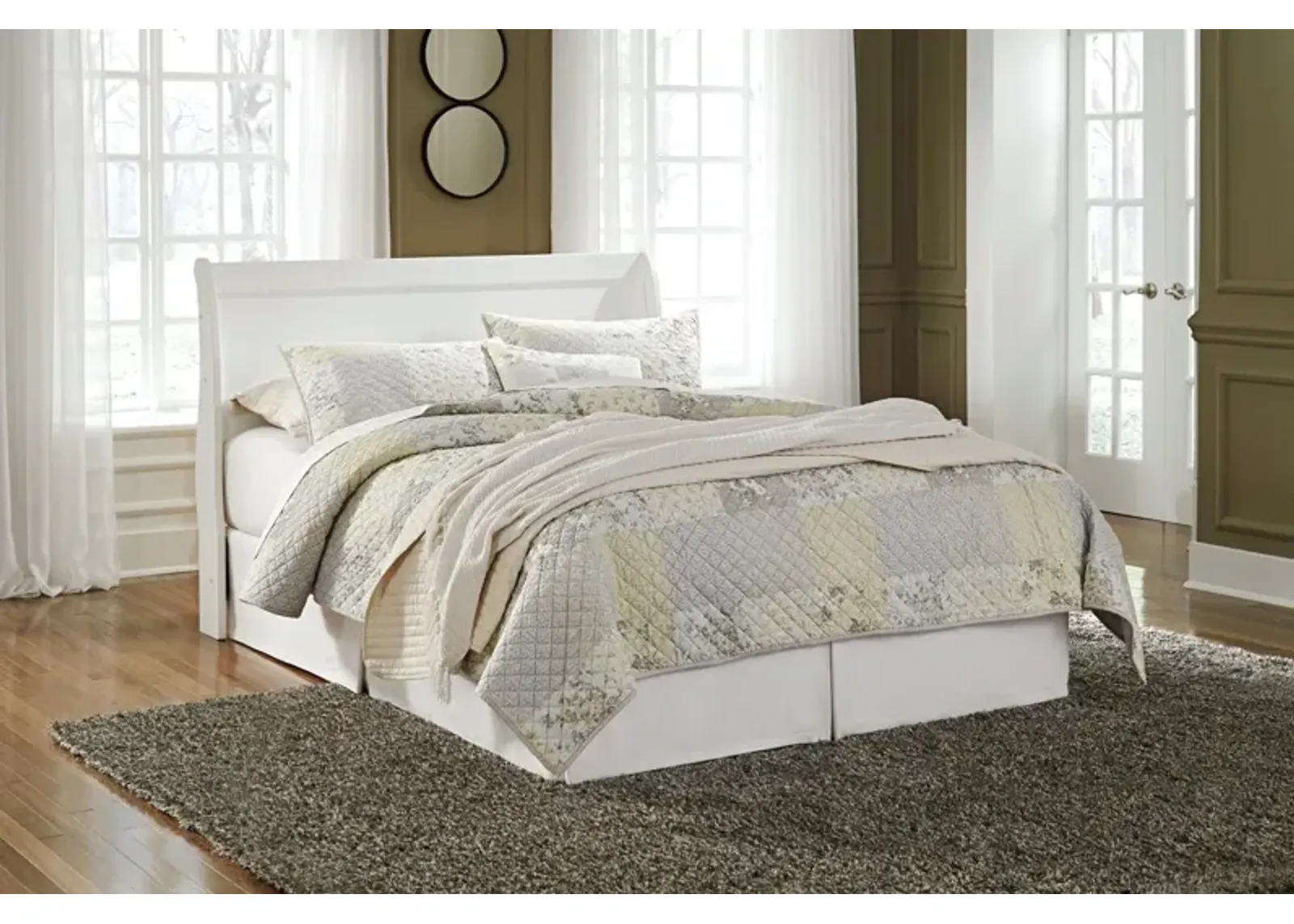 Ashley Anarasia White Queen Sleigh Headboard