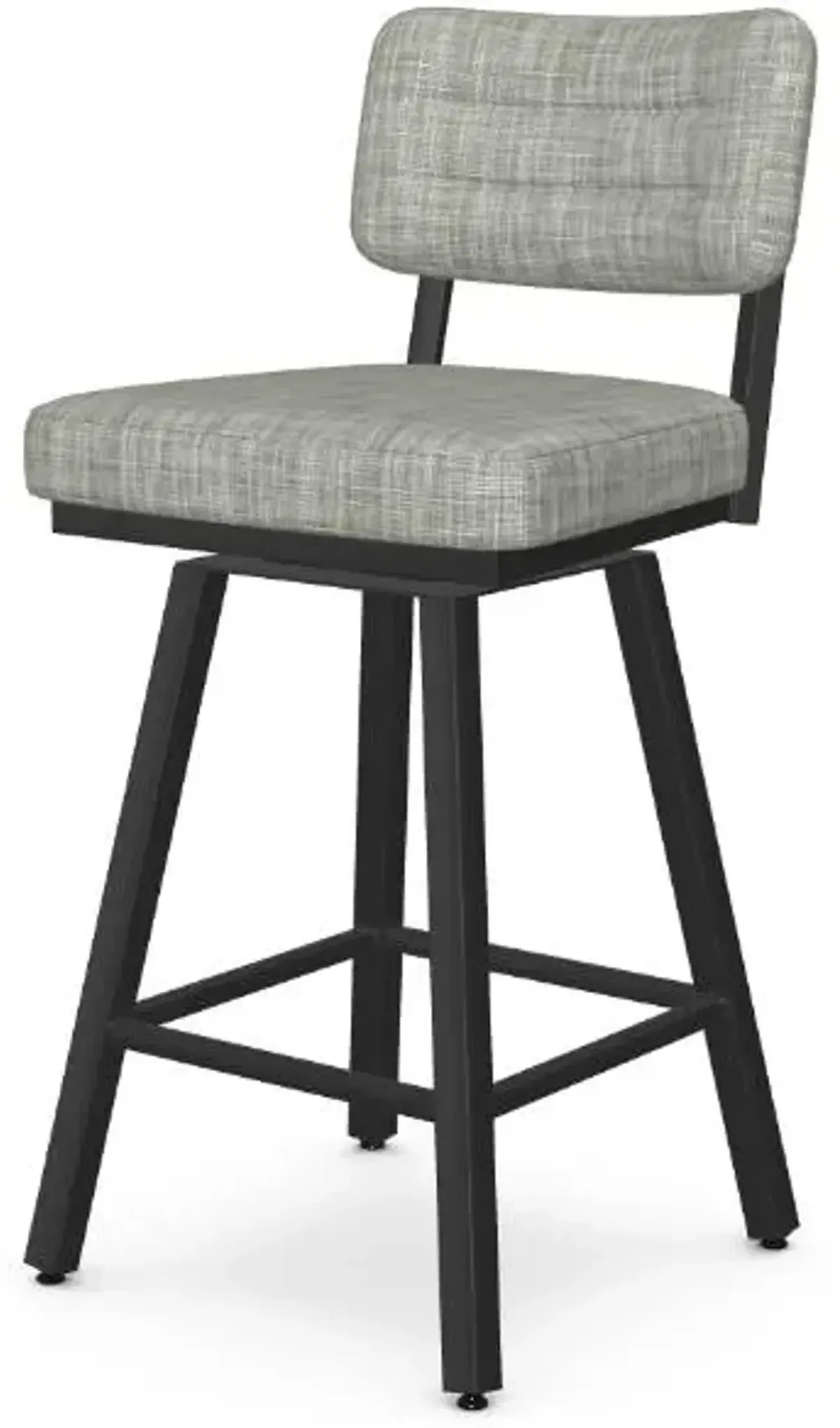 Amisco Phoebe Illusion Counter-Height Swivel Stool in Black Coral