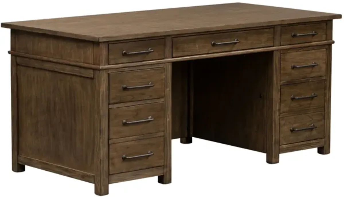 Liberty Furniture Sonoma Road Weather Beaten Bark Desk/Credenza