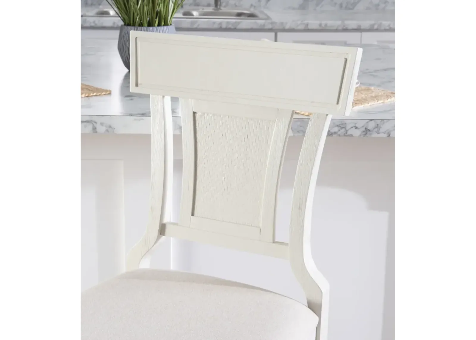 Linon Rylan Counter Stool Creamy White