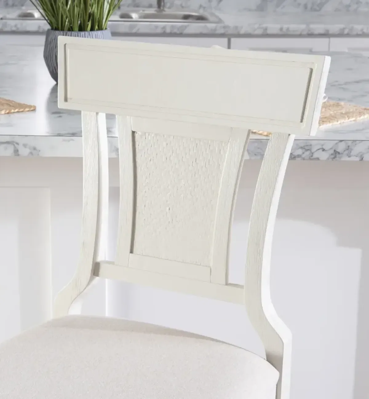 Linon Rylan Counter Stool Creamy White