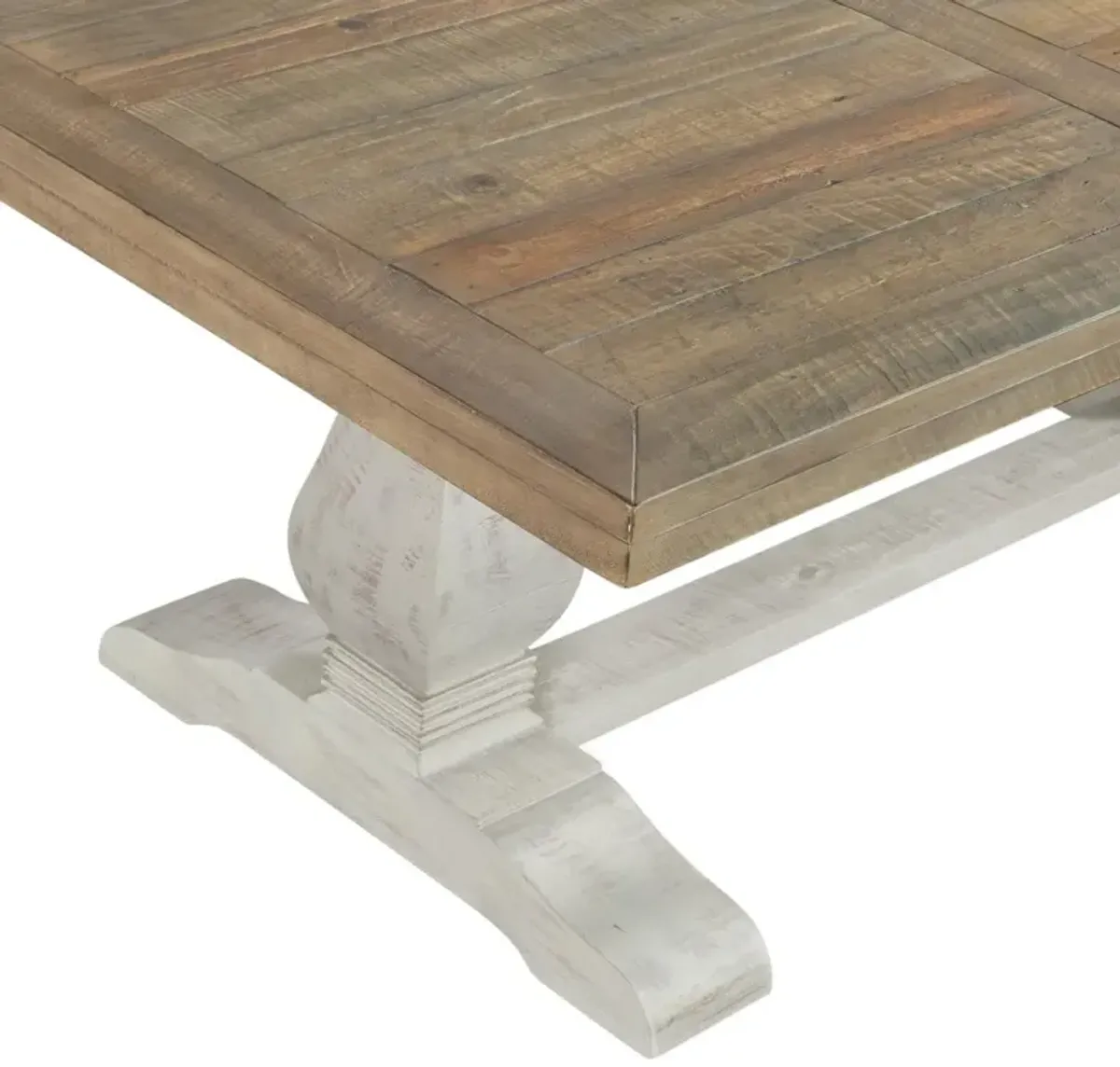 Martin Svensson Napa Pedestal Coffee Table in White Stain & Reclaimed Natural