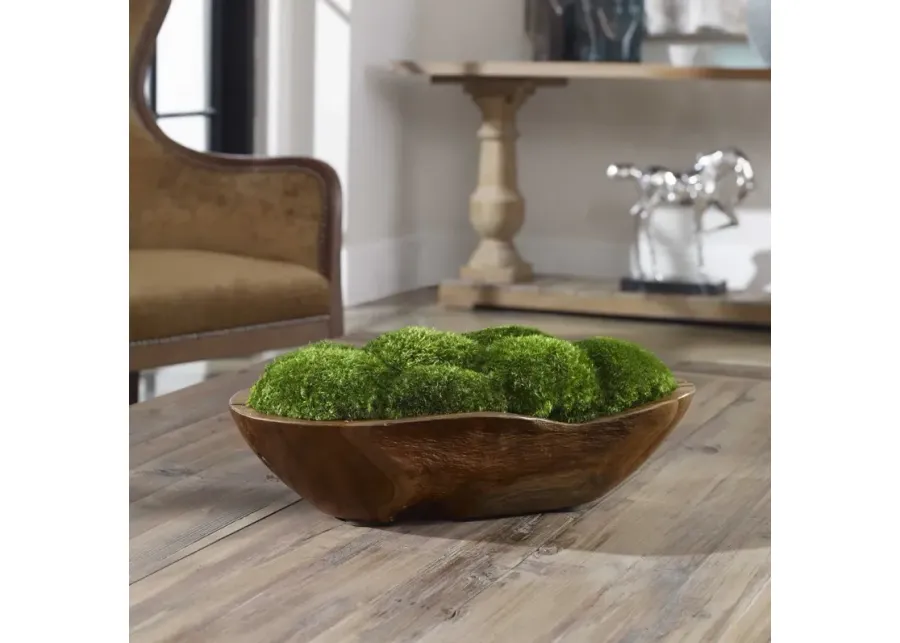 KINSALE NATURAL TEAK MOSS CENTERPIECE