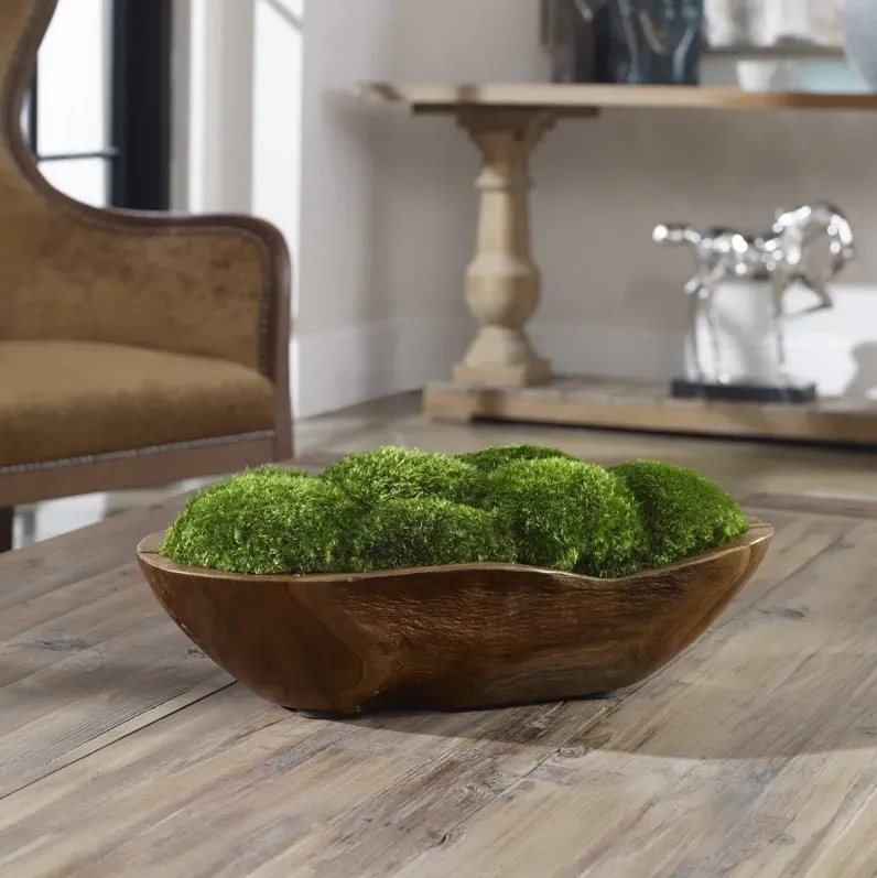 KINSALE NATURAL TEAK MOSS CENTERPIECE