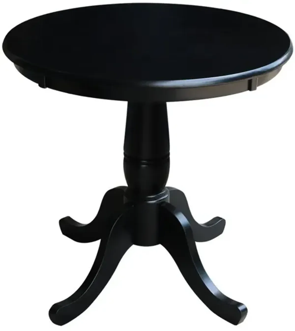 John Thomas Dining Essentials 30 Inch Round Table Top with 30 Inch Traditional Pedestal Base in Black