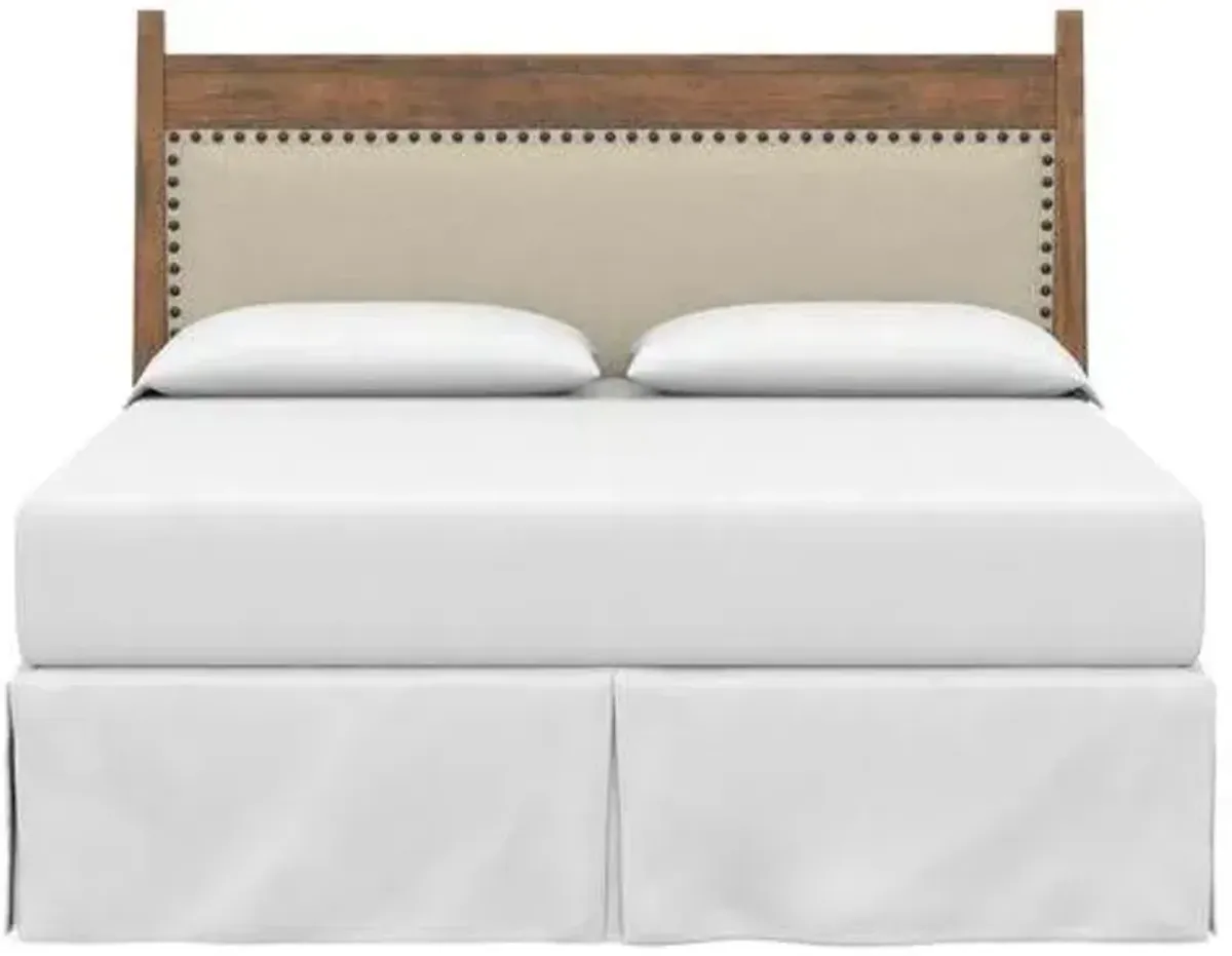 Bassett Maple Queen Upholstered Panel Headboard