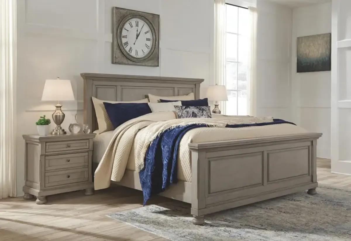 Ashley Lettner Light Gray King Panel Bed