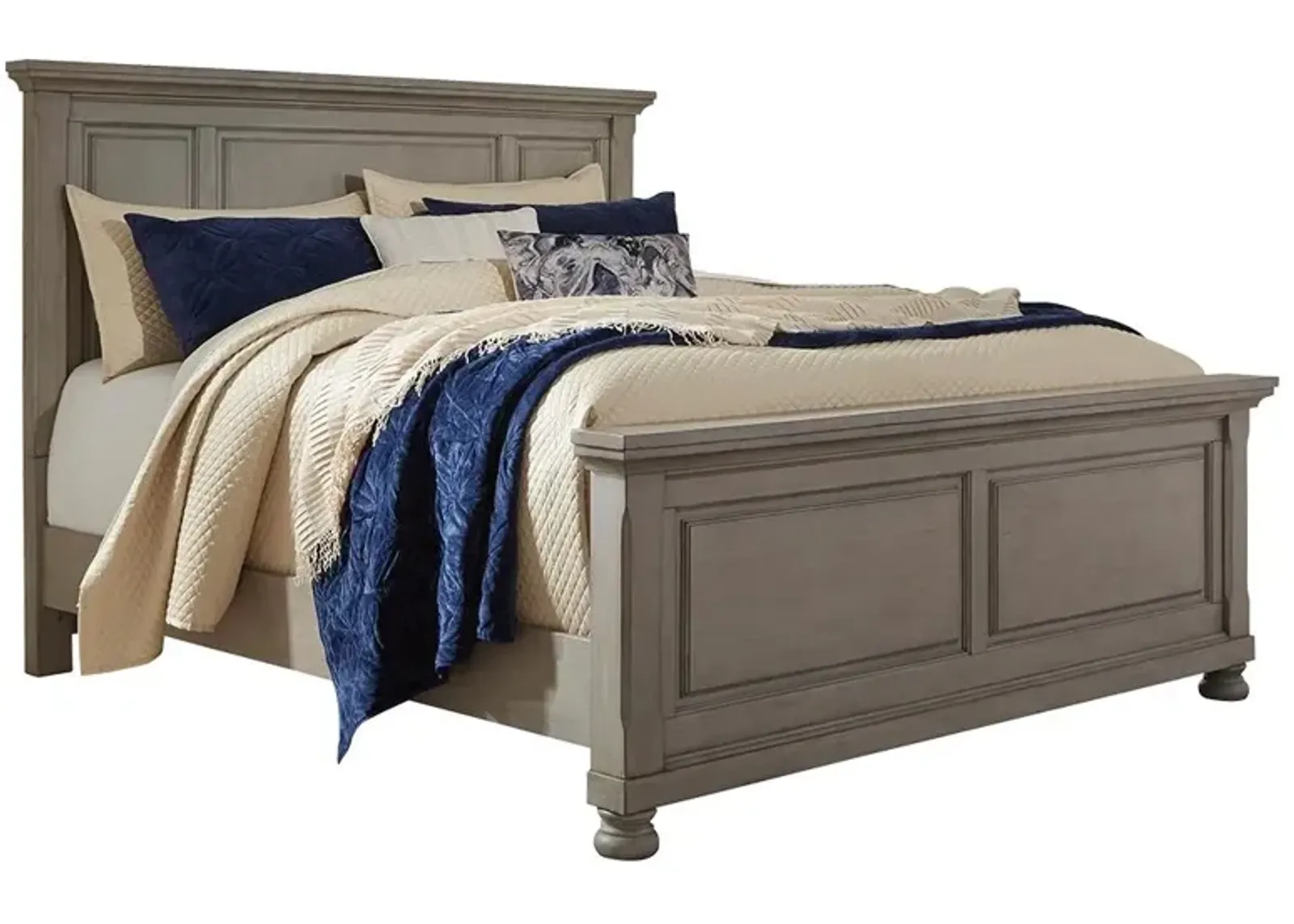 Ashley Lettner Light Gray King Panel Bed