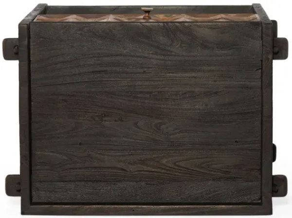 Home Trends Design Rio Carved Teak Wood Night Chest