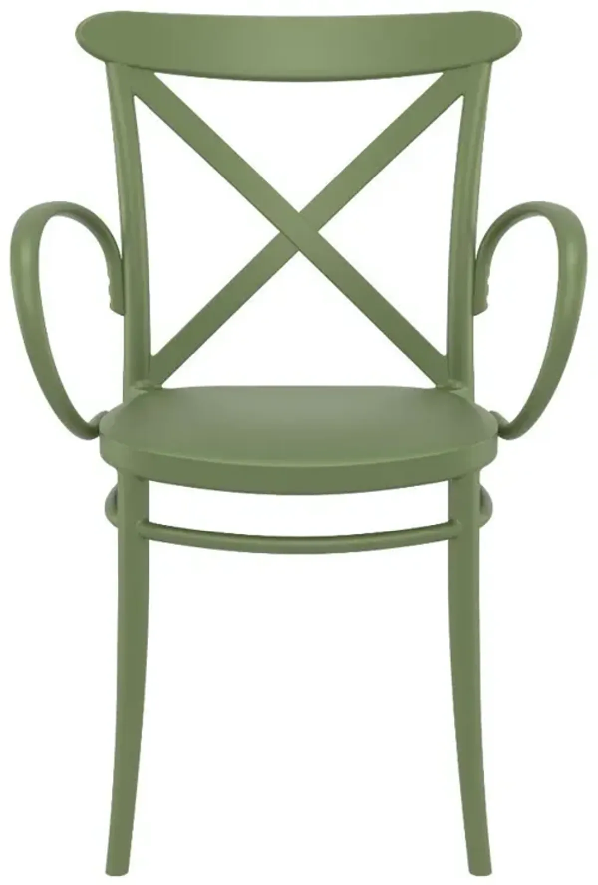 Compamia Cross XL Resin Outdoor Arm Patio Chair Olive Green