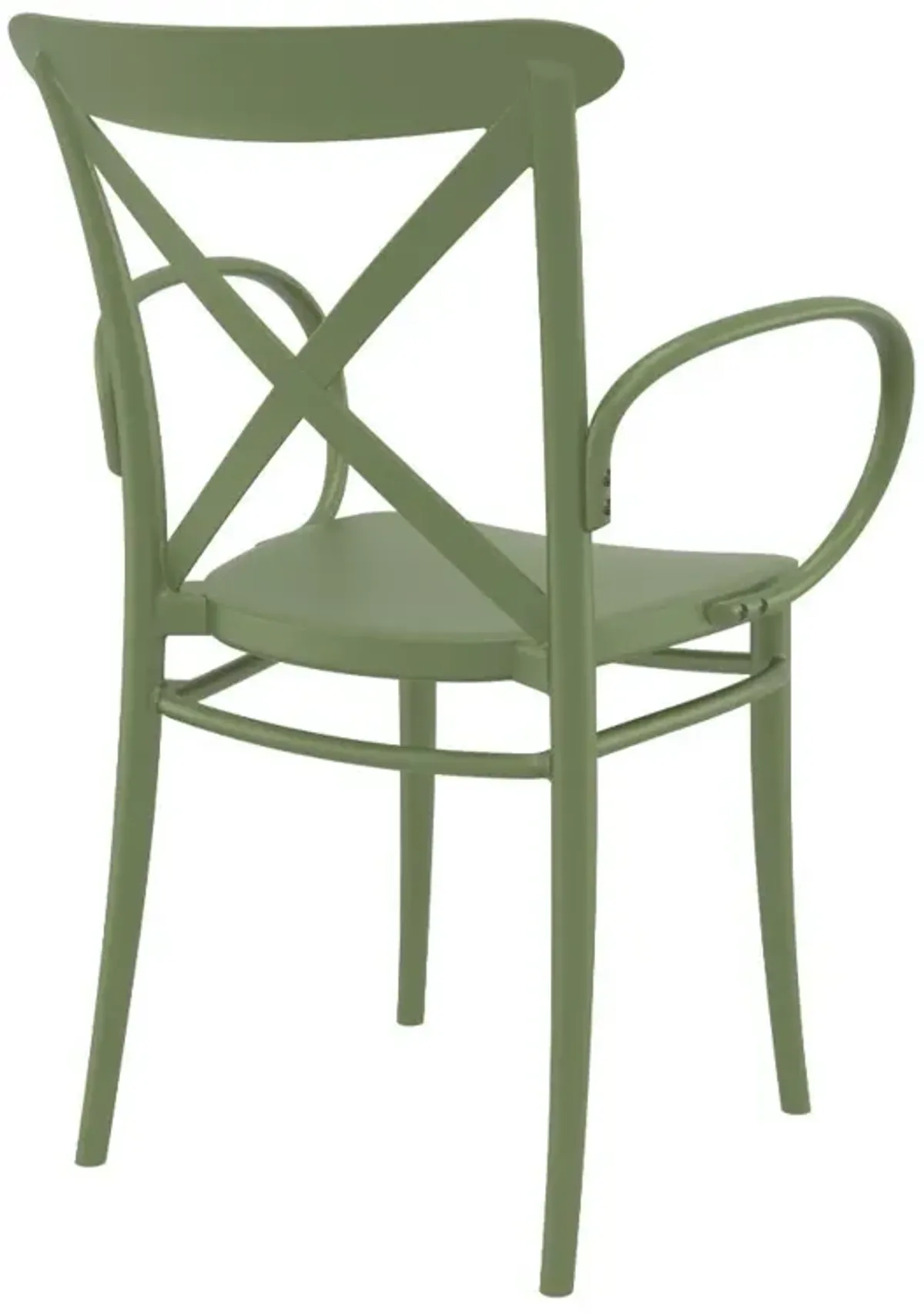 Compamia Cross XL Resin Outdoor Arm Patio Chair Olive Green