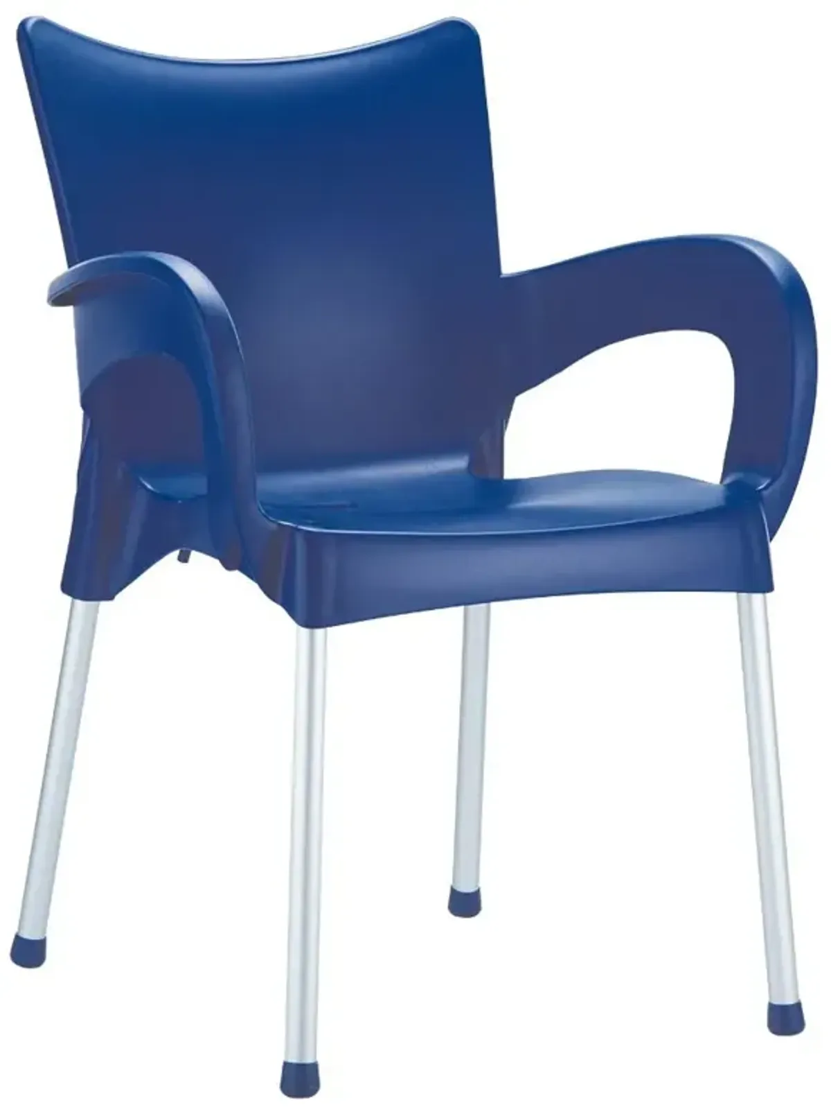 Compamia Romeo Resin Dining Arm Chair Dark Blue