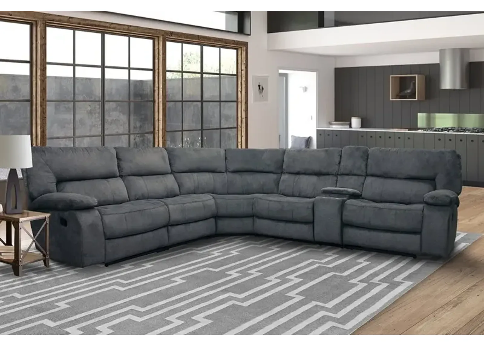 Parker House Chapman Collection 6-Piece Sectional in Polo Color