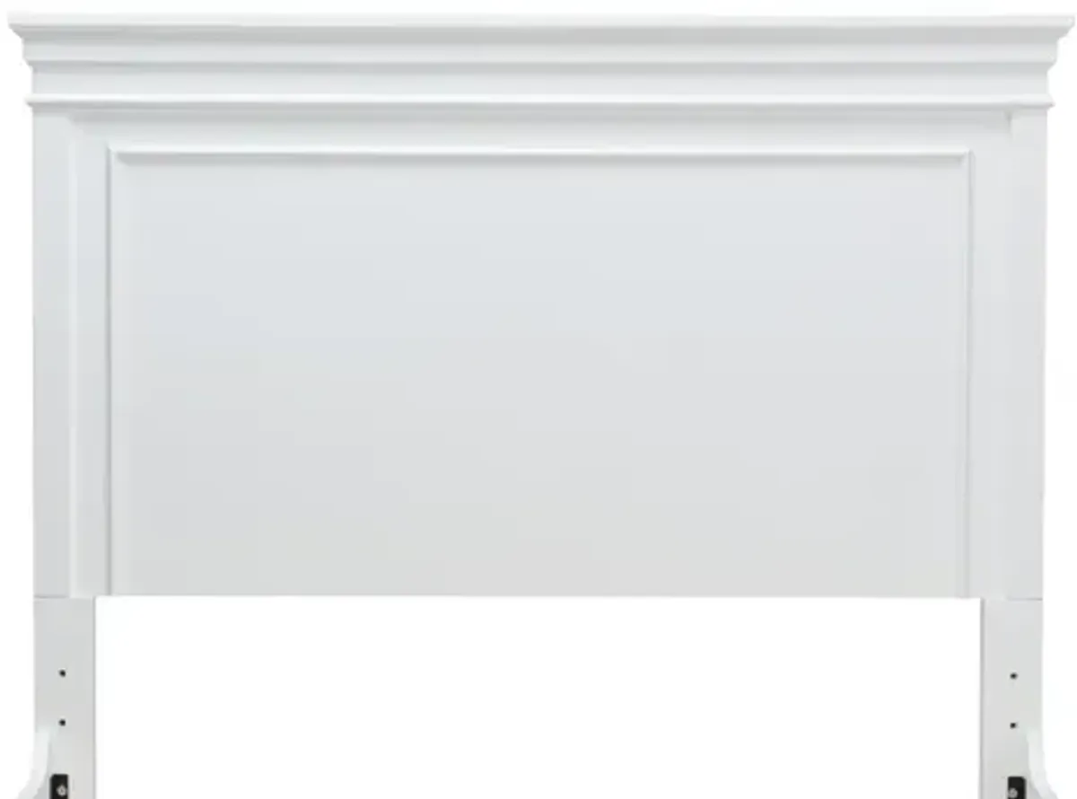 CANTERBURY WHITE PANEL HEADBOARD FULL WHITE FINISH