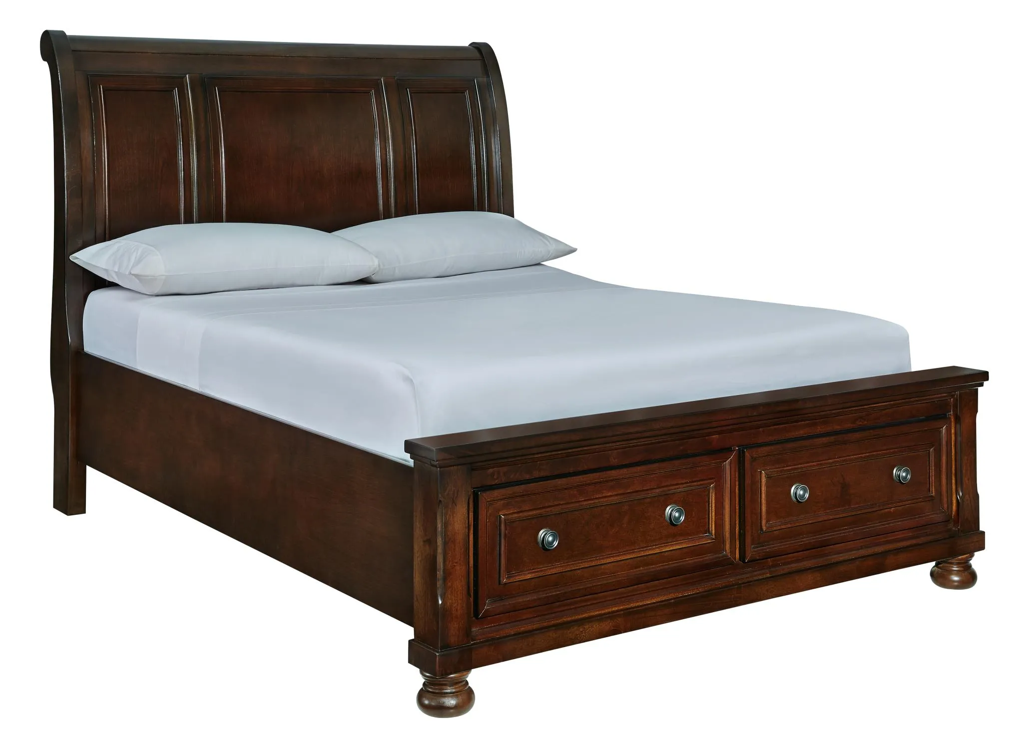 PORTER QUEEN SLEIGH BED RUSTIC BROWN MILLENNIUM