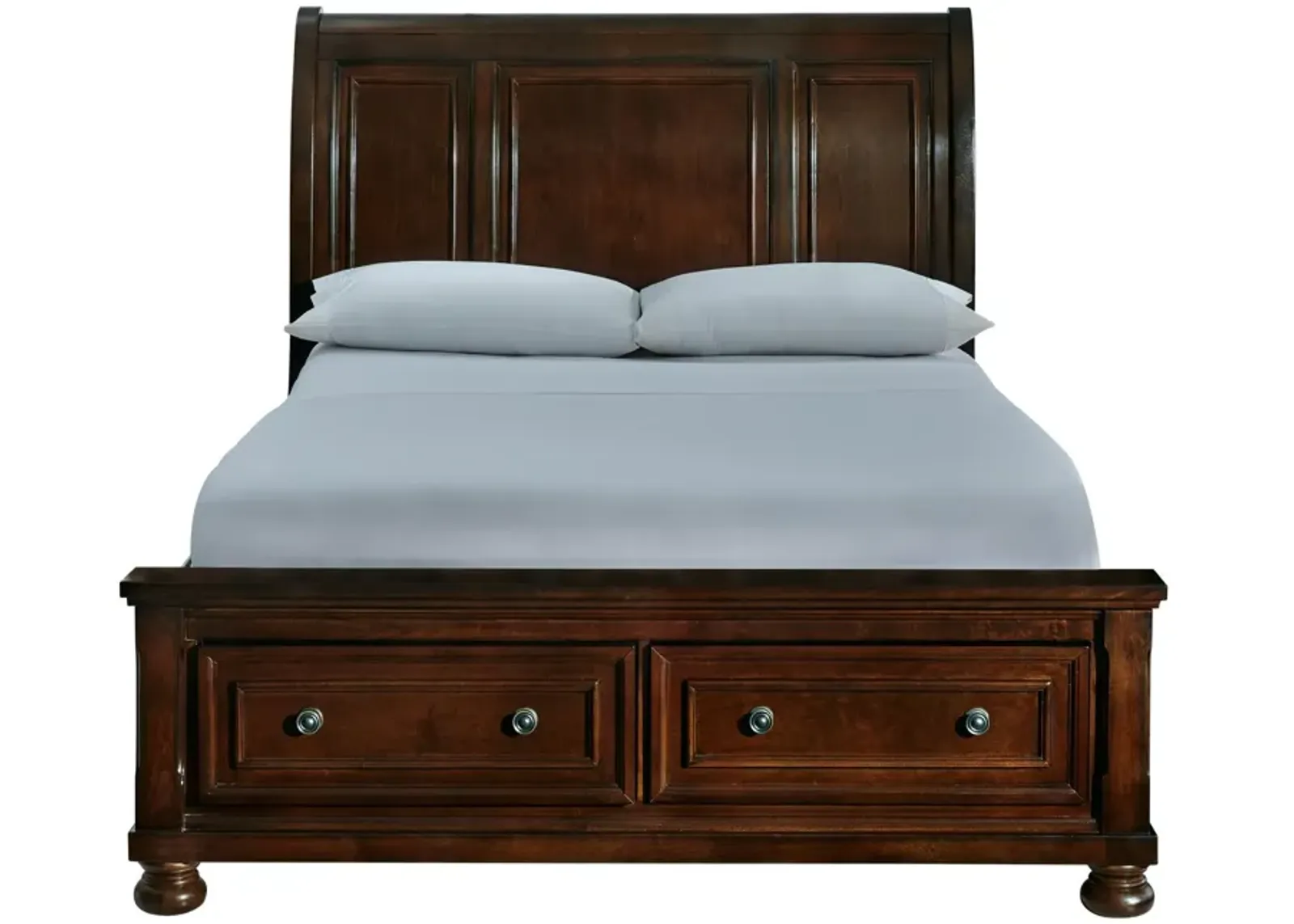 Ashley Porter Queen Sleigh Bed Rustic Brown Millennium