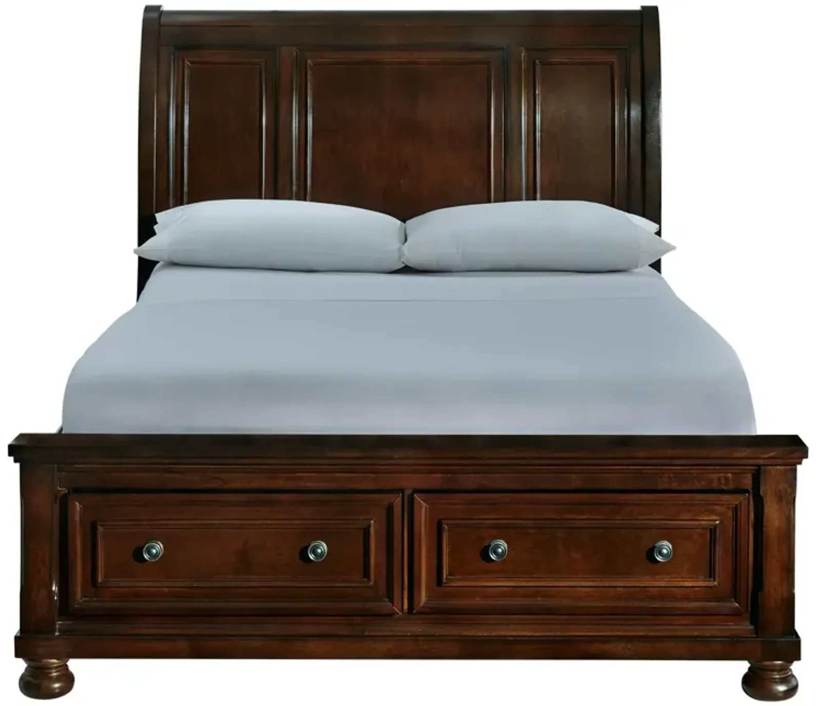 Ashley Porter Queen Sleigh Bed Rustic Brown Millennium