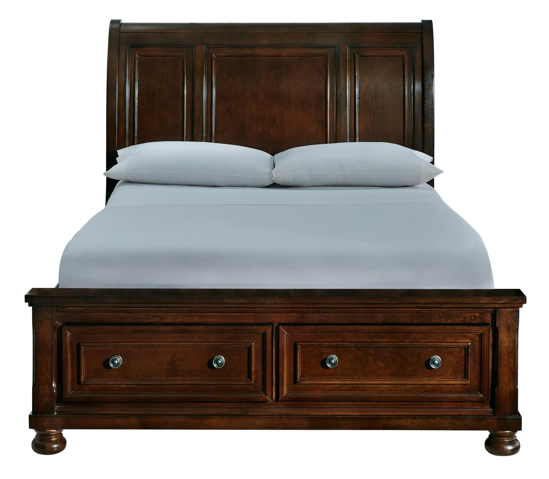 PORTER QUEEN SLEIGH BED RUSTIC BROWN MILLENNIUM