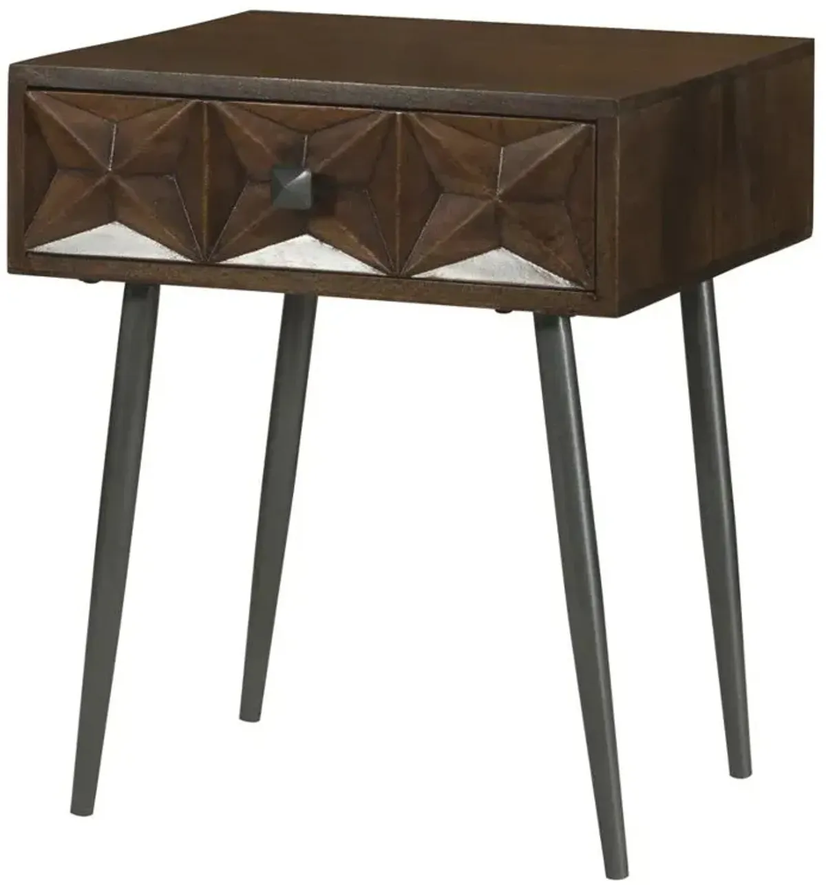 Coaster Ezra 1-Drawer Rectangular Accent Side Table Coffee Brown