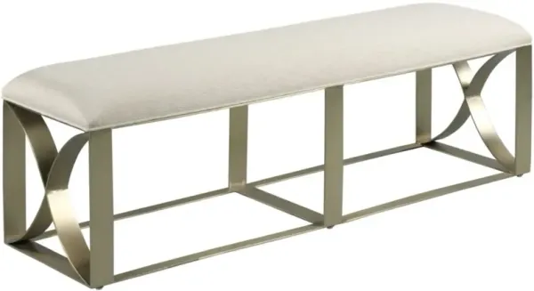 American Drew Lenox Beige Upholstered Bench