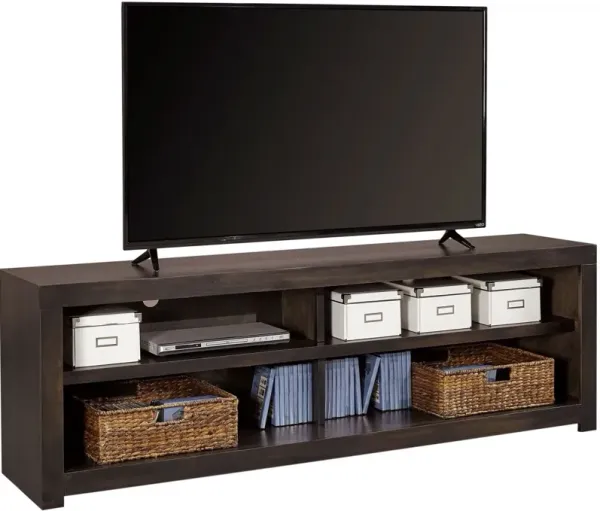 Aspenhome Avery Loft Ghost Black 74 Inch Open TV Stand Console