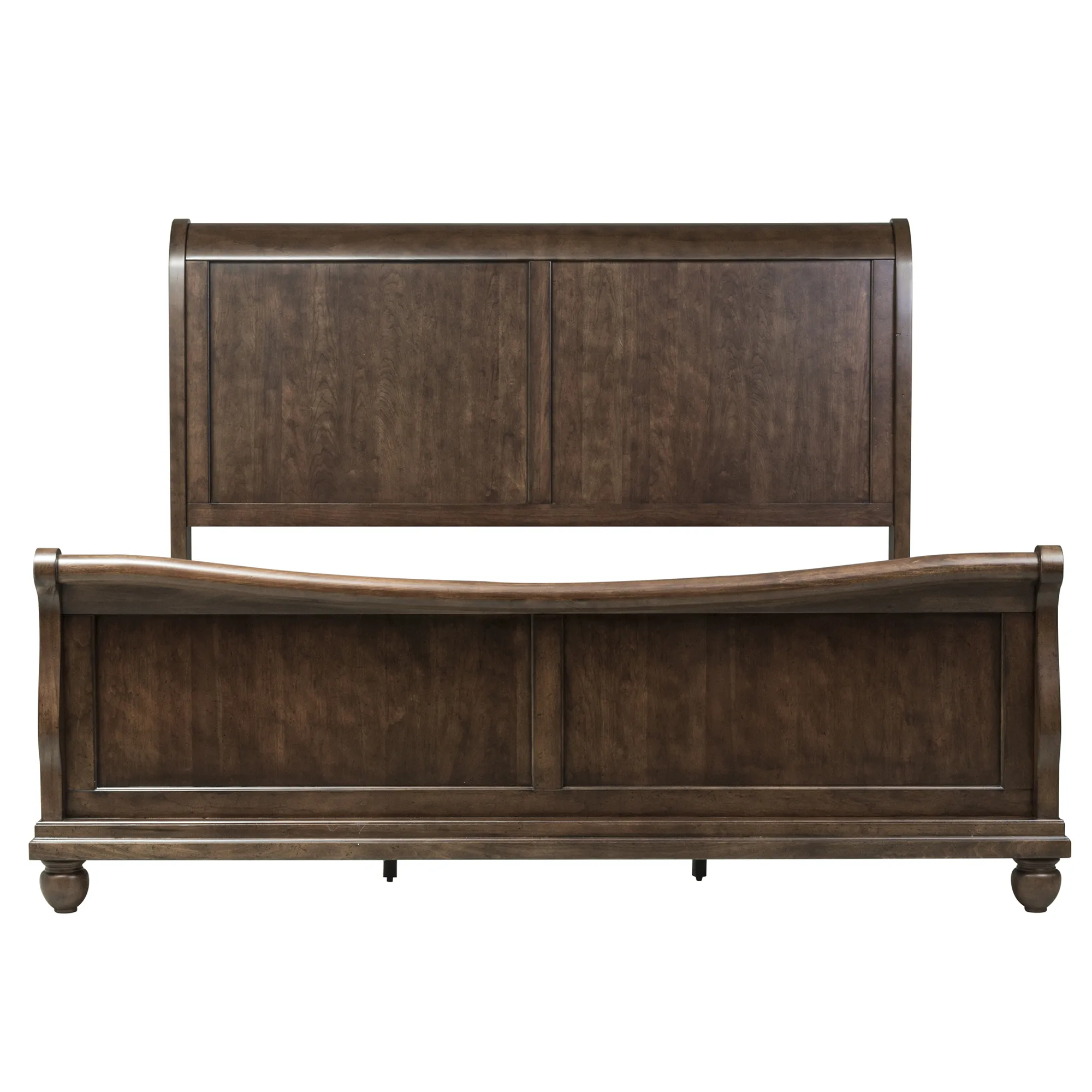 KING SLEIGH BED DRESSER & MIRROR CHEST - RUSTIC TRADITIONS