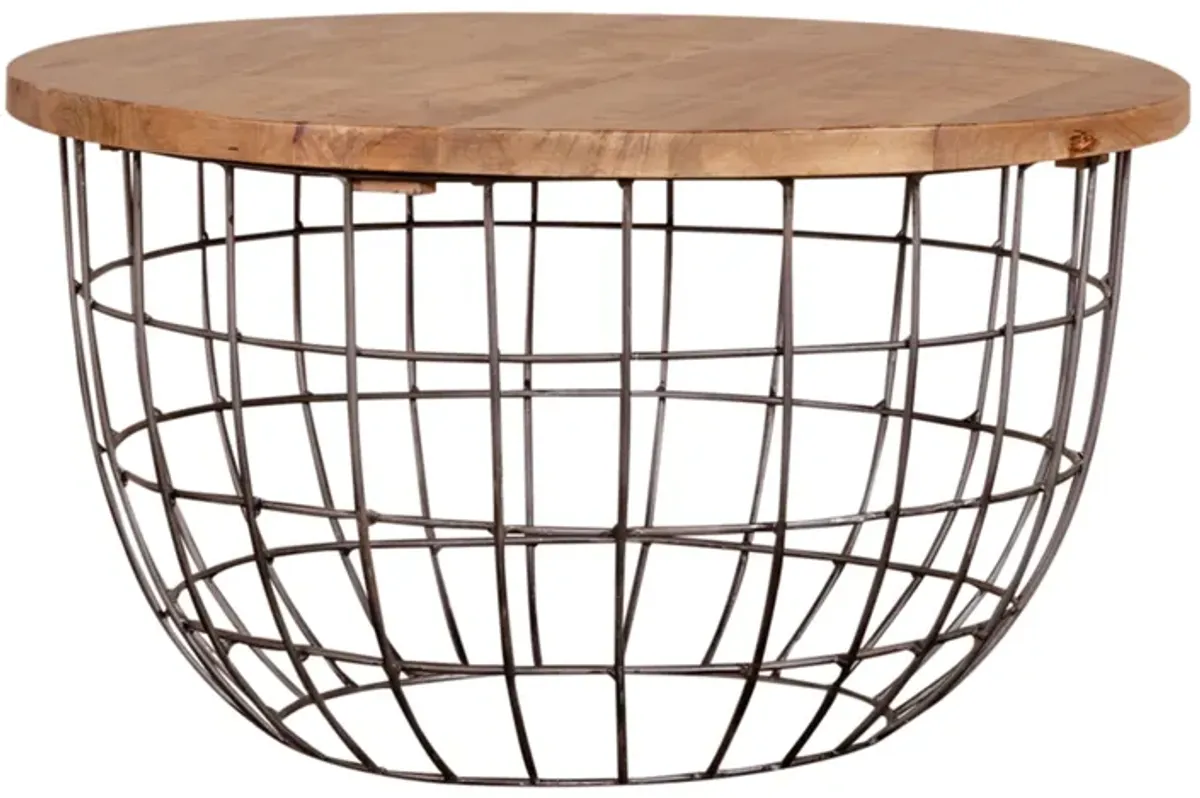 Liberty Furniture Akins Gunmetal/Weathered Honey Nesting Caged Accent Tables