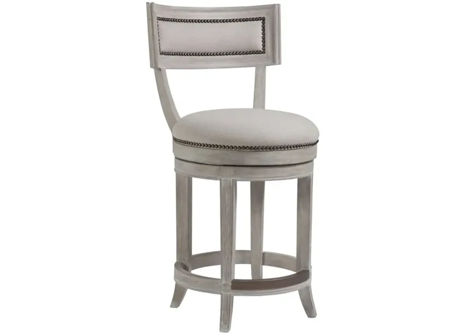 Artistica Home by Lexington Cohesion Program Aperitif 24 Inch Swivel Wood Counter Stool White Washed/Beige