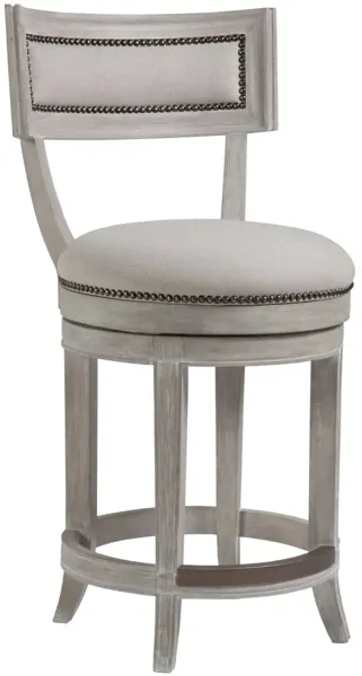 Artistica Home by Lexington Cohesion Program Aperitif 24 Inch Swivel Wood Counter Stool White Washed/Beige